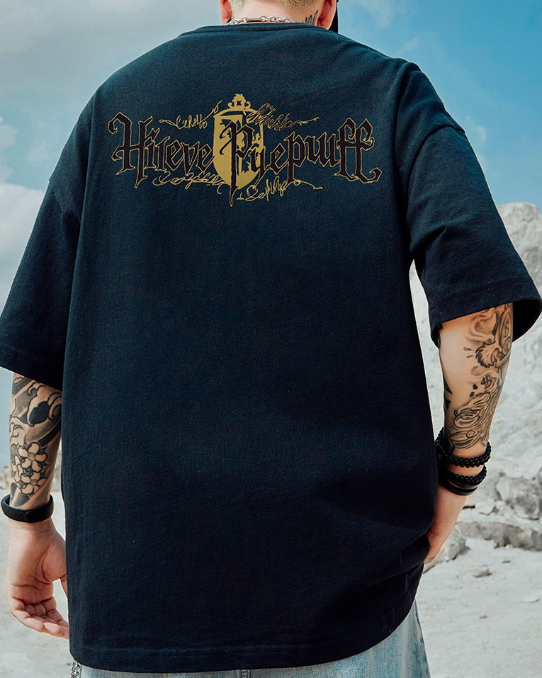 ダークフォントグラフィックデザイン半袖Tシャツ U2168
