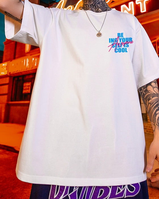 ダイナミックレターモチーフ半袖Tシャツ U2485