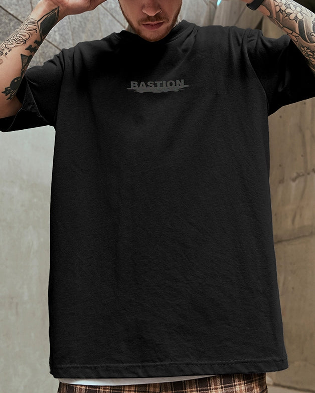 フローティングイニシャルプリント半袖Tシャツ U2190