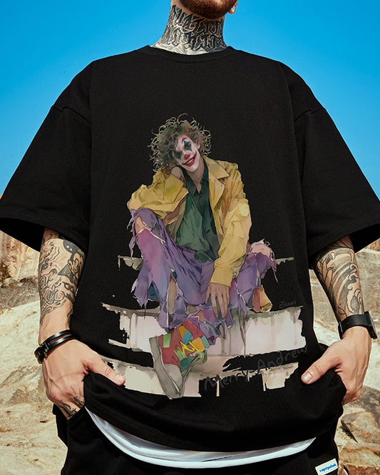 【OUTLET/即納】カラフルアートクラウン半袖Tシャツ U2215