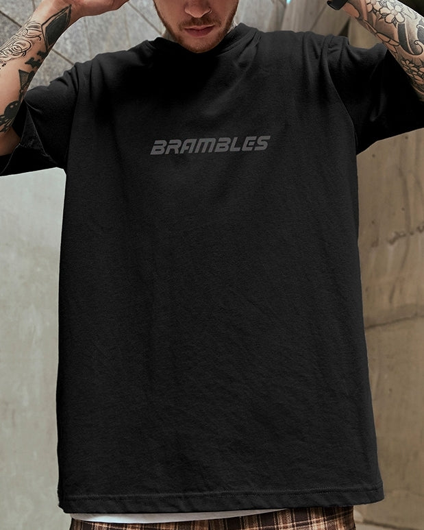 ダークストリートバックプリント半袖Tシャツ U2202