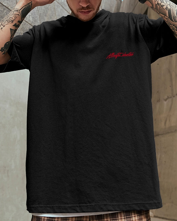スタイリッシュテキスト半袖Tシャツ U2118
