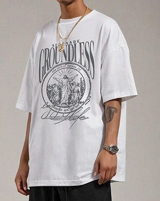 クラシックメッセージグラフィック半袖Tシャツ U2288