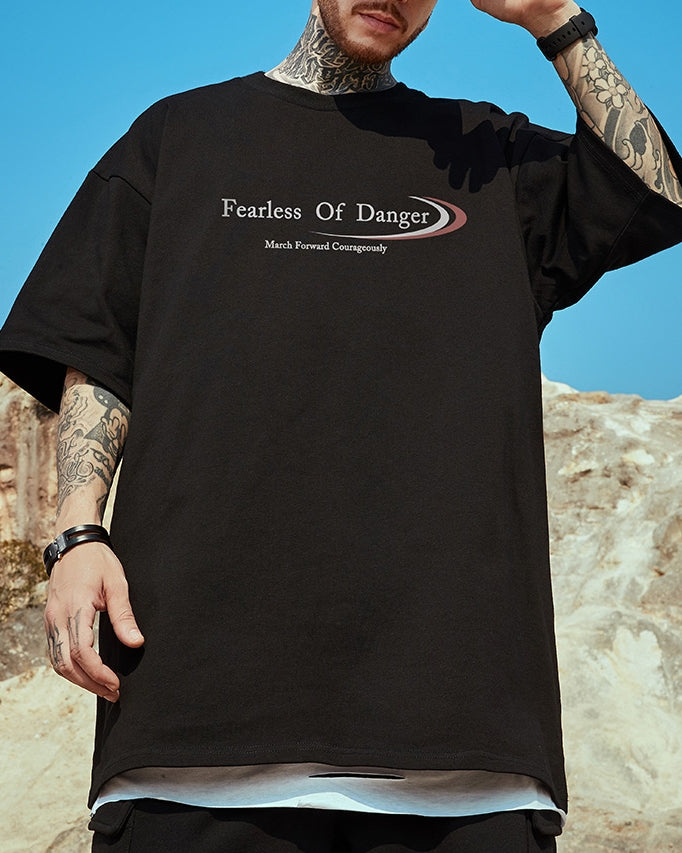 コートスタイルモチーフプリント半袖Tシャツ U2152