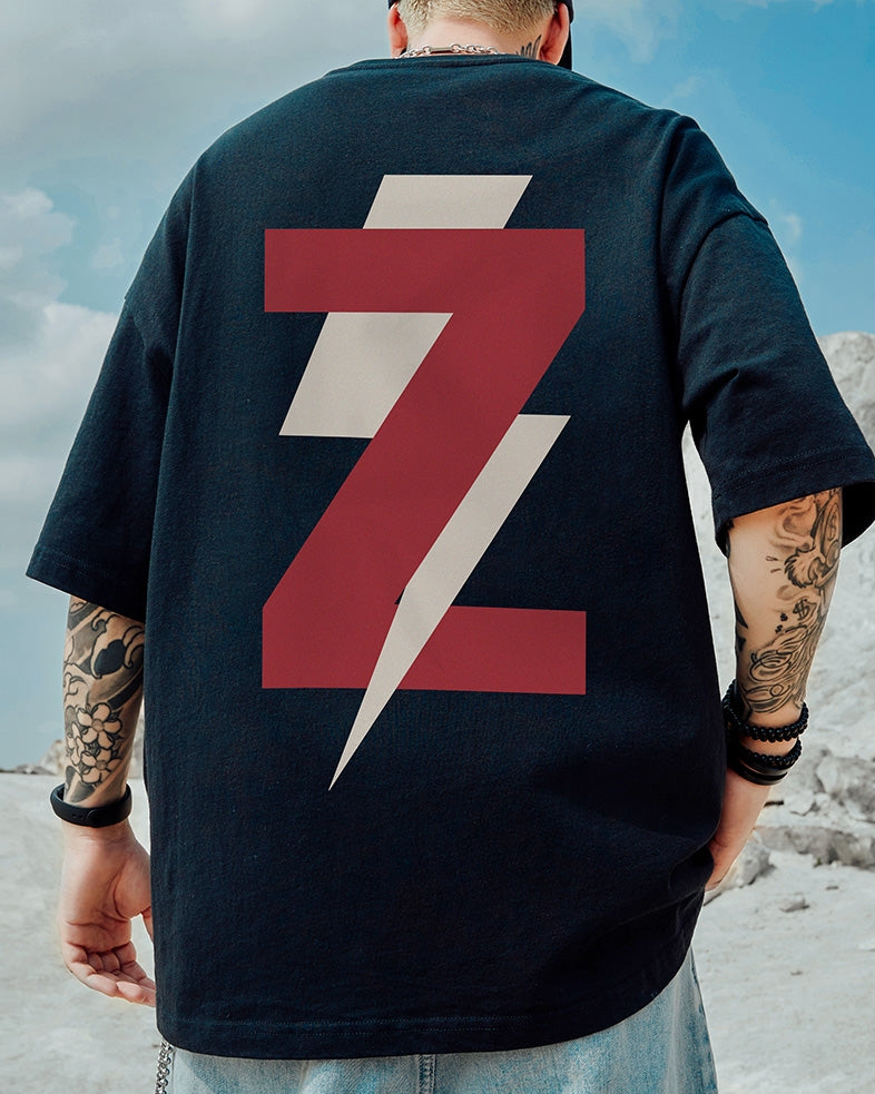 ボルテージグラフィックバックプリント半袖Tシャツ U2256