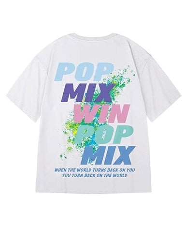 カラースプラッシュタイポ半袖Tシャツ U2240