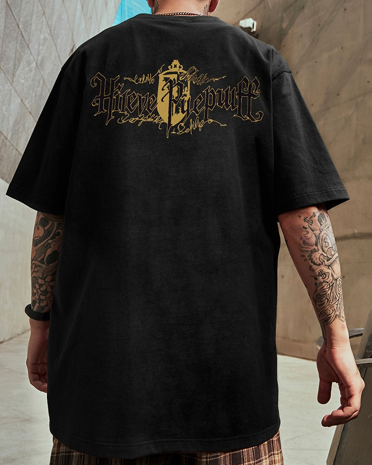 ダークフォントグラフィックデザイン半袖Tシャツ U2168