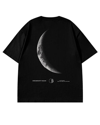 クレセントムーングラフィック半袖Tシャツ U2130