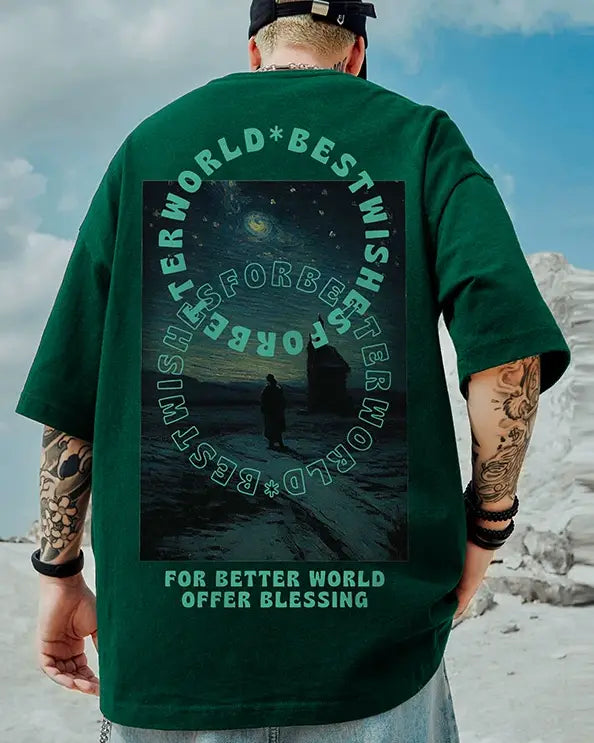 ビジュアルワードコンセプト半袖Tシャツ U2259