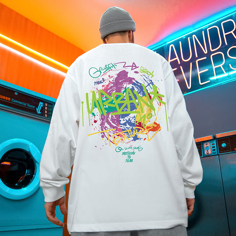 グラフィティデザイン長袖Tシャツ U1663