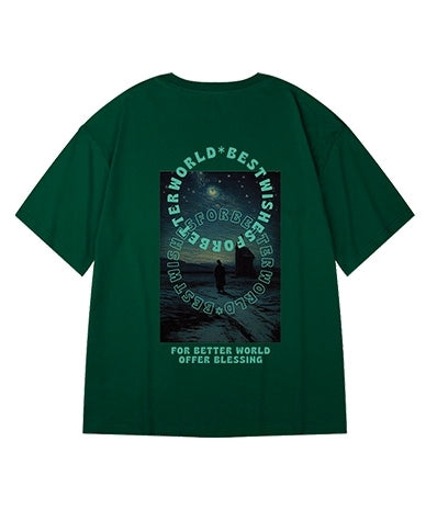 ビジュアルワードコンセプト半袖Tシャツ U2259