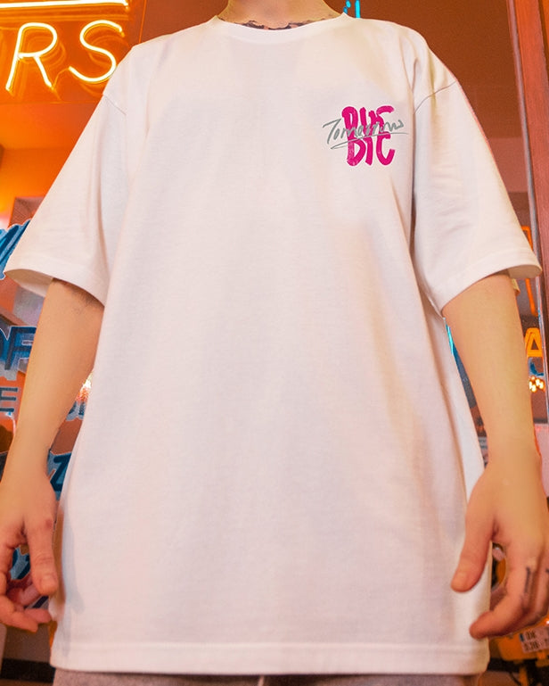 ビッグタイポストリートメッセージ半袖Tシャツ U2499