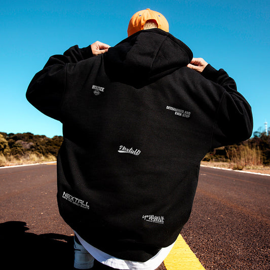 【OUTLET/即納】ロゴプリントストリートルーズパーカー U1666