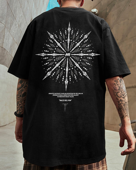 アローシンメトリーグラフィック半袖Tシャツ U2238