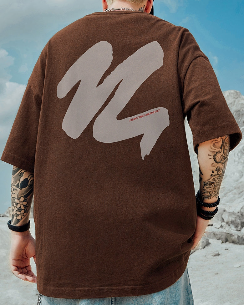 ビッグブラッシュストローク半袖Tシャツ U2199