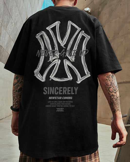 グラフィティロゴバックプリント半袖Tシャツ U2129