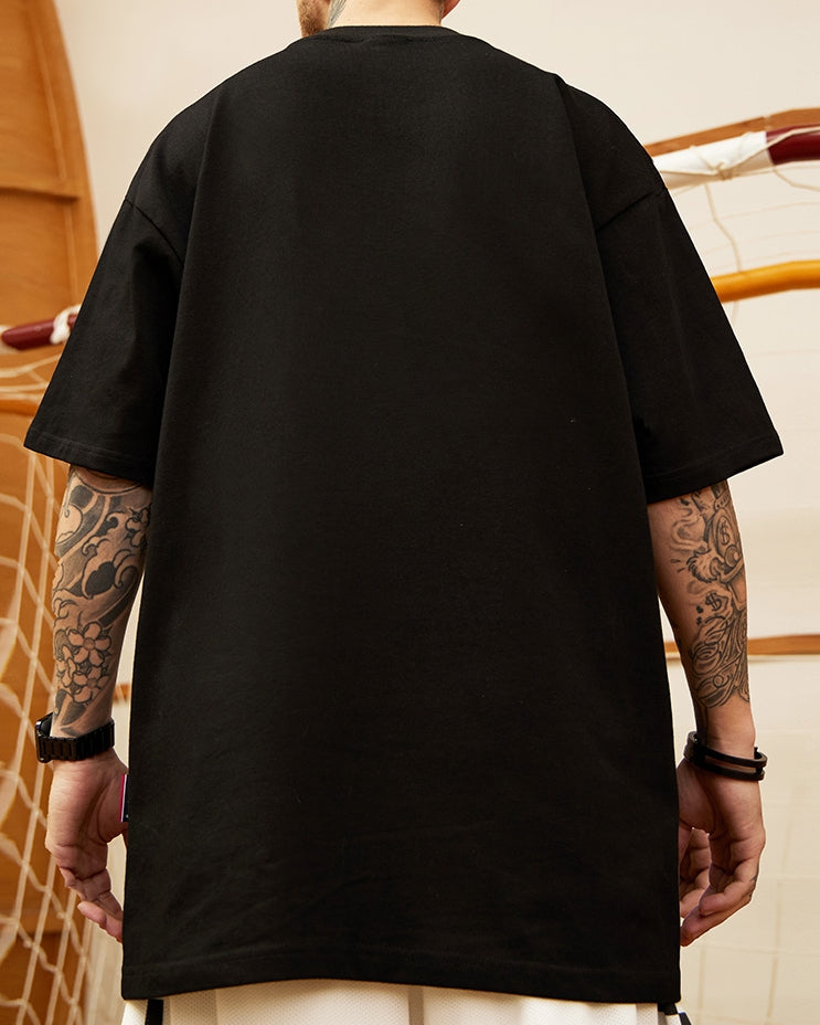 レトロスタイルエンブレム半袖Tシャツ U2137