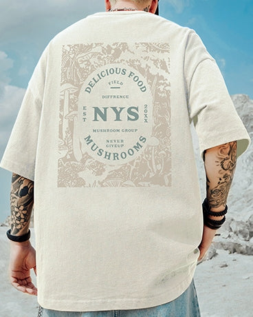 アートテイストグラフィックデザイン半袖Tシャツ U2177