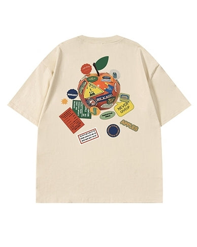 ポップアイコンコラージュプリント半袖Tシャツ U2164