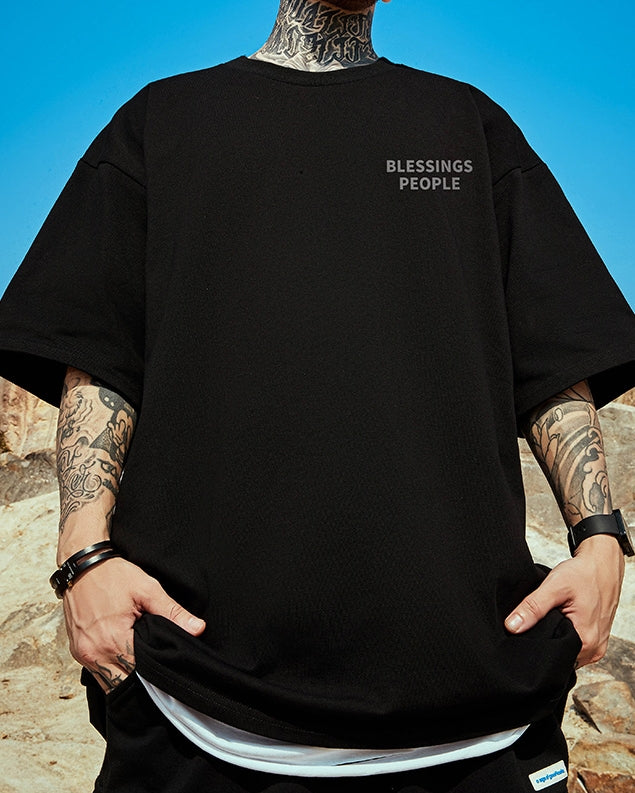 ナチュラルロゴアクセント半袖Tシャツ U2144