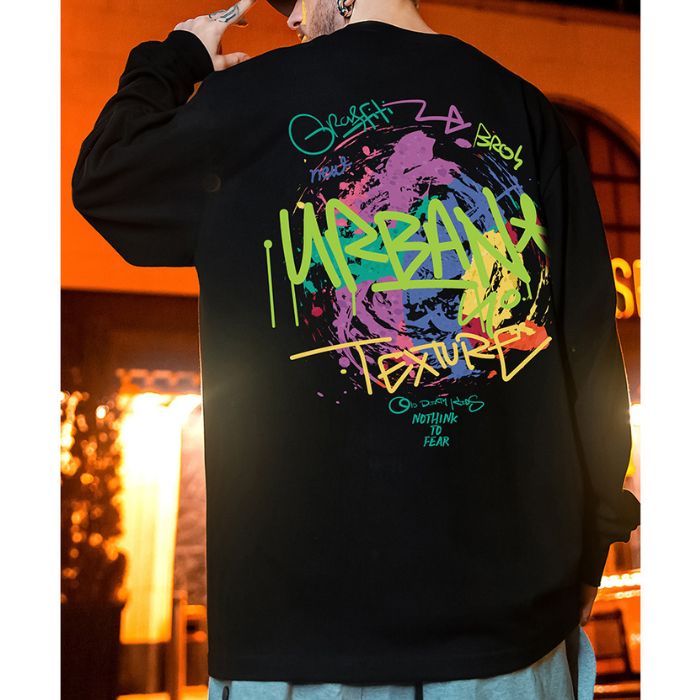 グラフィティデザイン長袖Tシャツ U1663