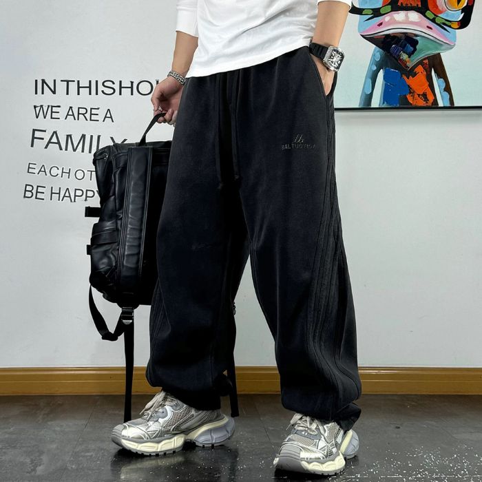 カジュアルドローストリングストレートスウェットパンツ U2014