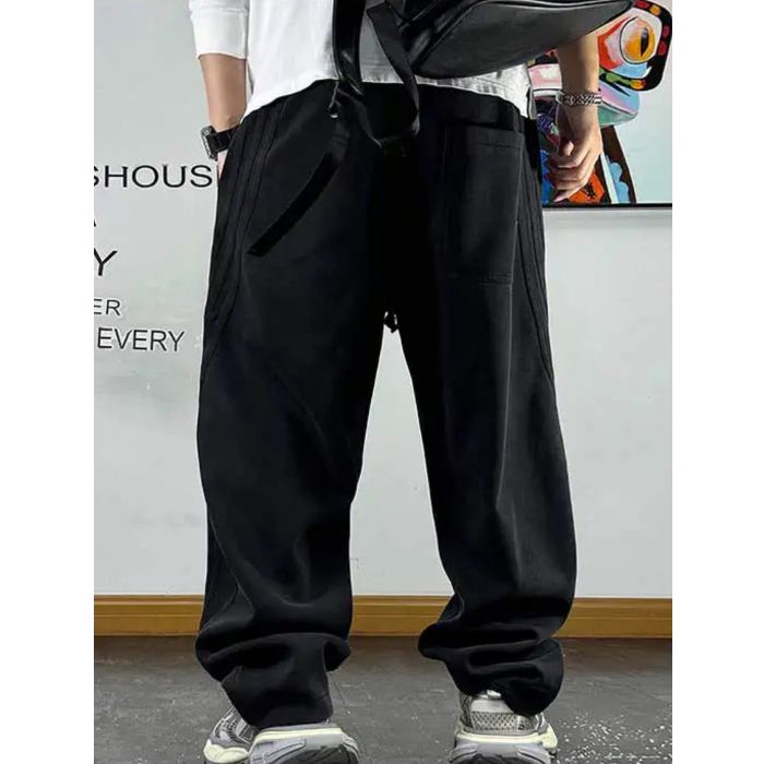 カジュアルドローストリングストレートスウェットパンツ U2014