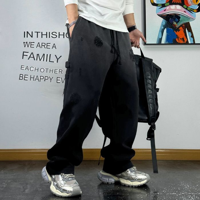 ウォッシュ ルーズ ドローストリング スウェットパンツ U2018