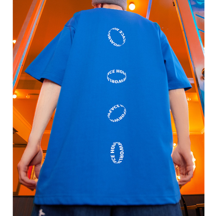 リングレタープリント半袖Tシャツ U1670