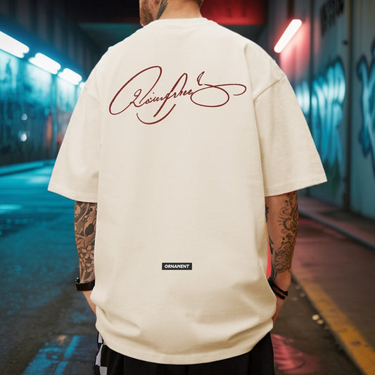 スクリプトロゴバックプリント半袖Tシャツ U2141