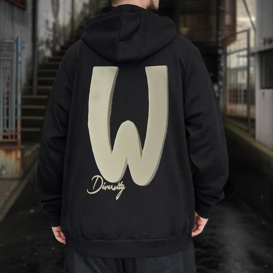 モノトーンシンボルグラフィックパーカー U2395