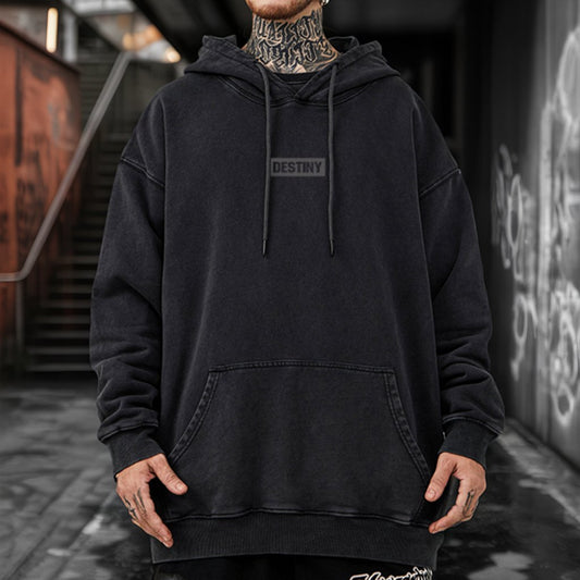 モノトーンブロックフロントデザインパーカー U2398