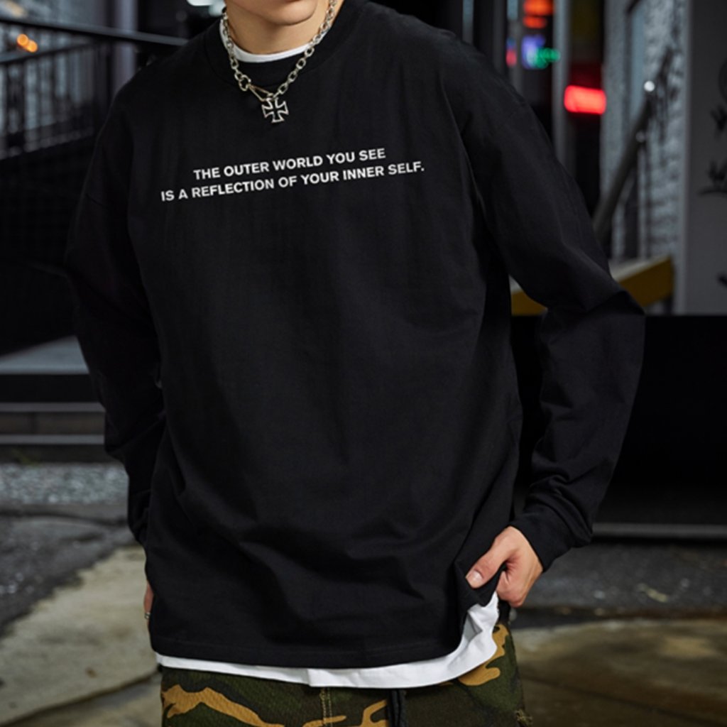 ブラックホール長袖Tシャツ U1684