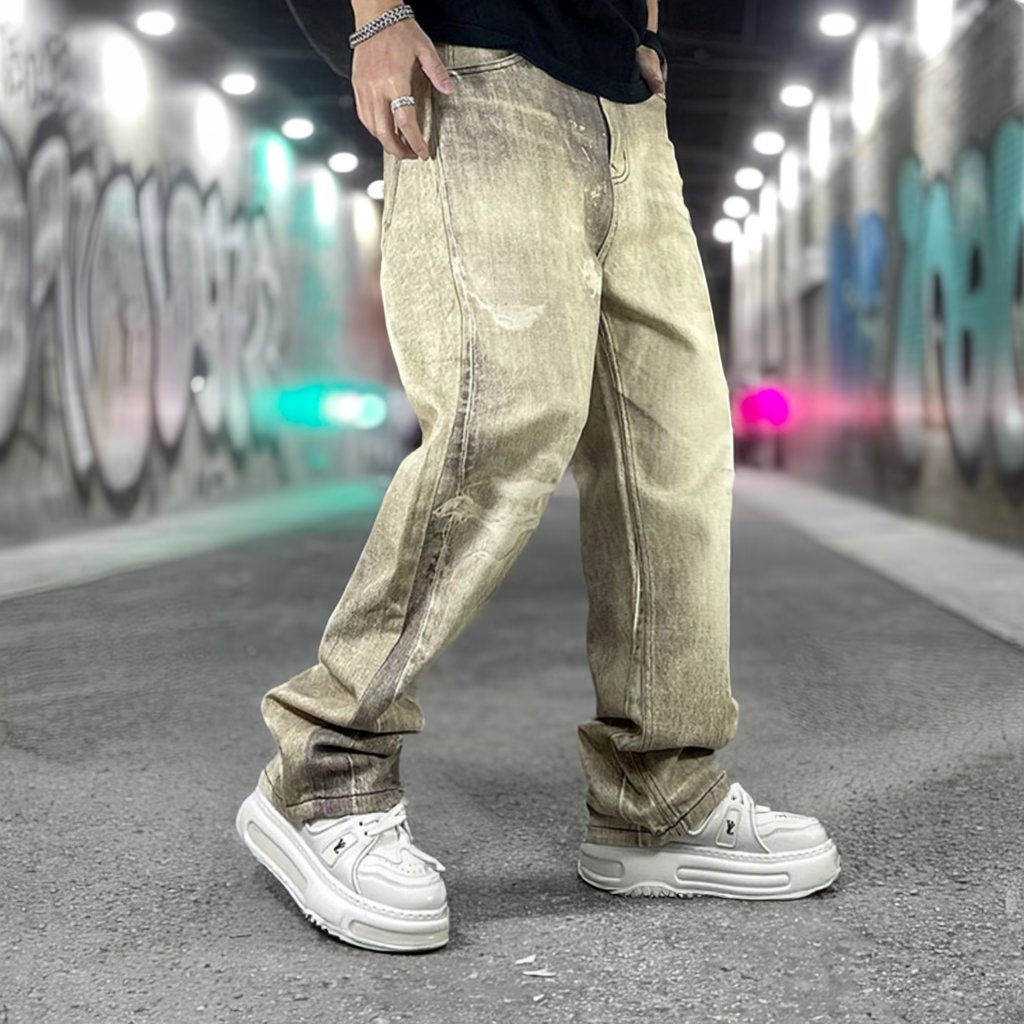 ブラストウォッシュルーズデニムパンツ U2513