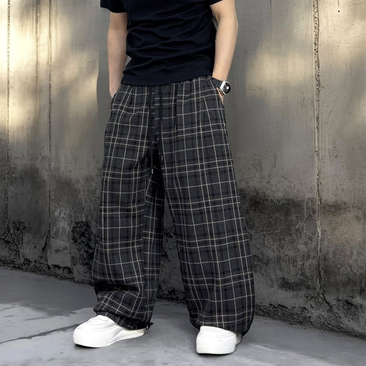 チェックワイドシルエットパンツ U2510