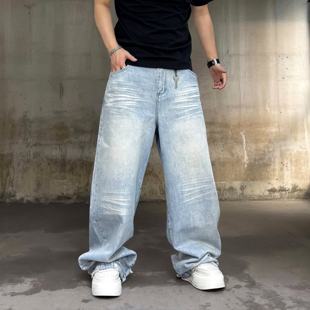 ライトウォッシュワイドデニムパンツ U2506