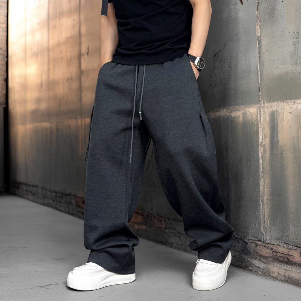 ワイドシルエットドローストリングパンツ U2509