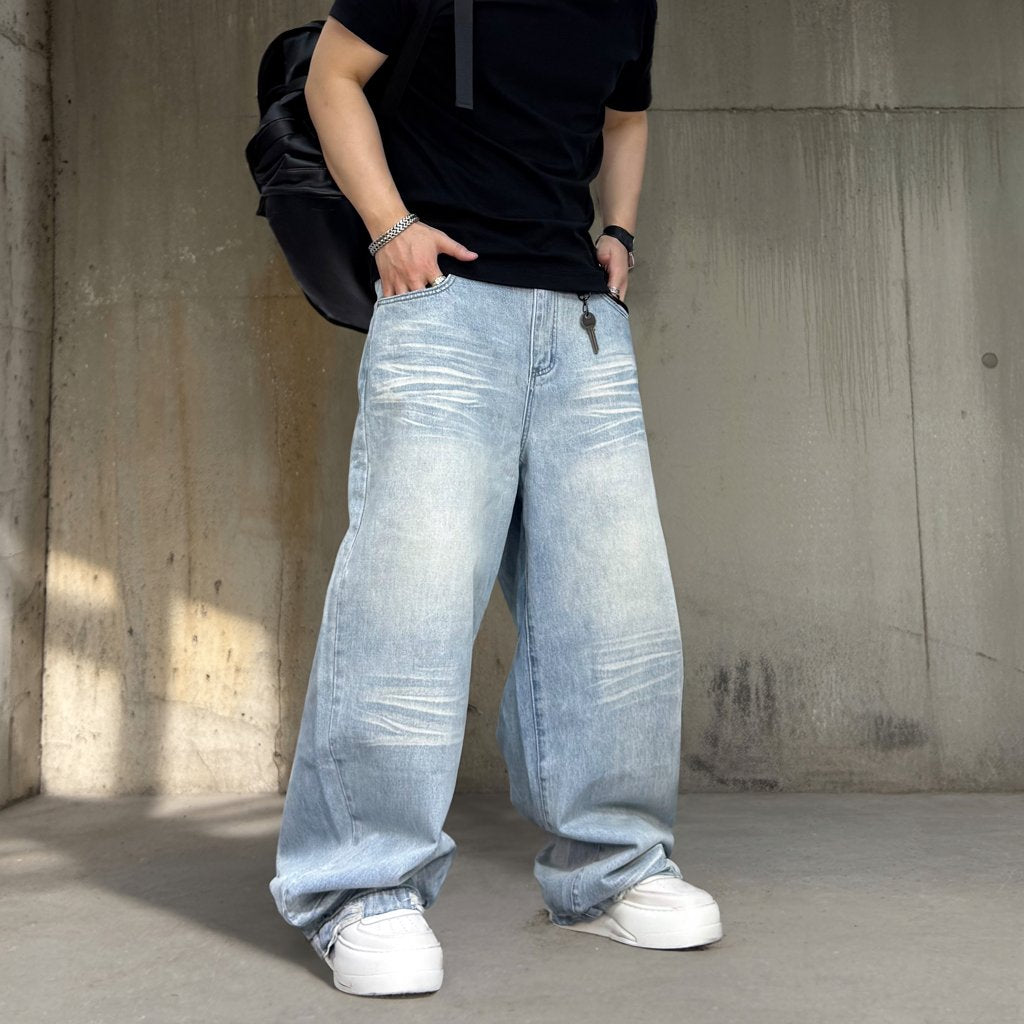 ライトウォッシュワイドデニムパンツ U2506