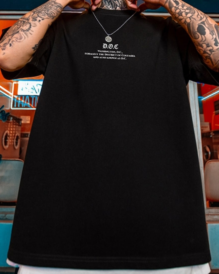 ストリートバックプリント半袖Tシャツ U1653