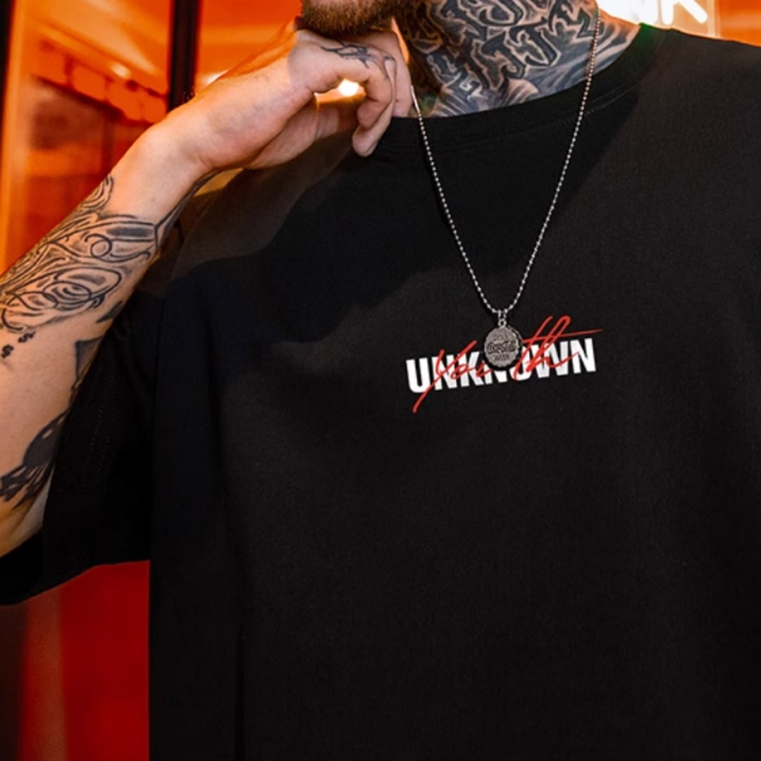 レタープリントストリート半袖Tシャツ U1660