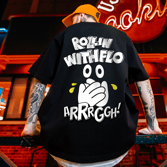 【OUTLET/即納】バックプリントイラスト半袖TシャツU1853