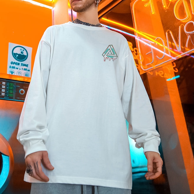 アメリカンレトロヒップホップ長袖Tシャツ U1742