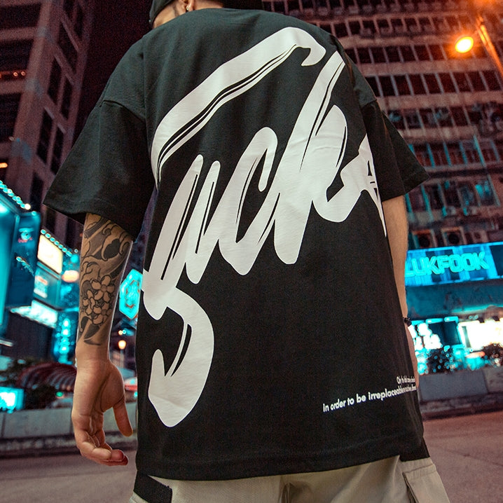 【OUTLET/即納】ヒップホップトレンド半袖Tシャツ U1738