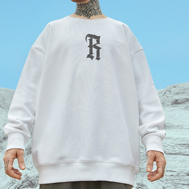 【OUTLET/即納】Rプリントルーズ長袖スウェット U1932