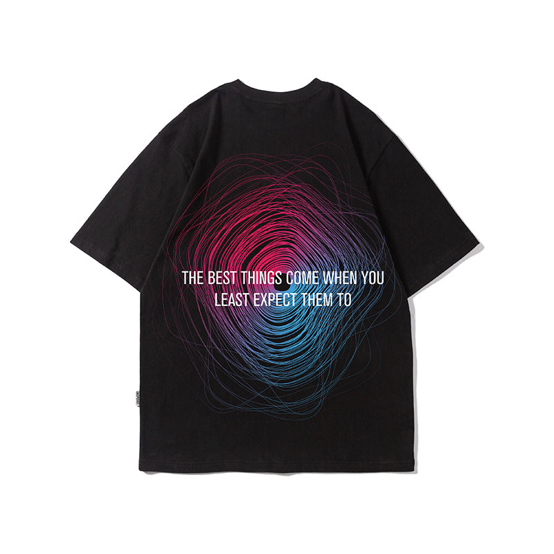 【OUTLET/即納】ヒップホッププリントルーズ半袖Tシャツ U1844