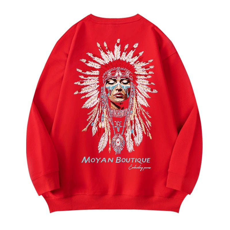 フェザーモチーフアートスウェット U2465