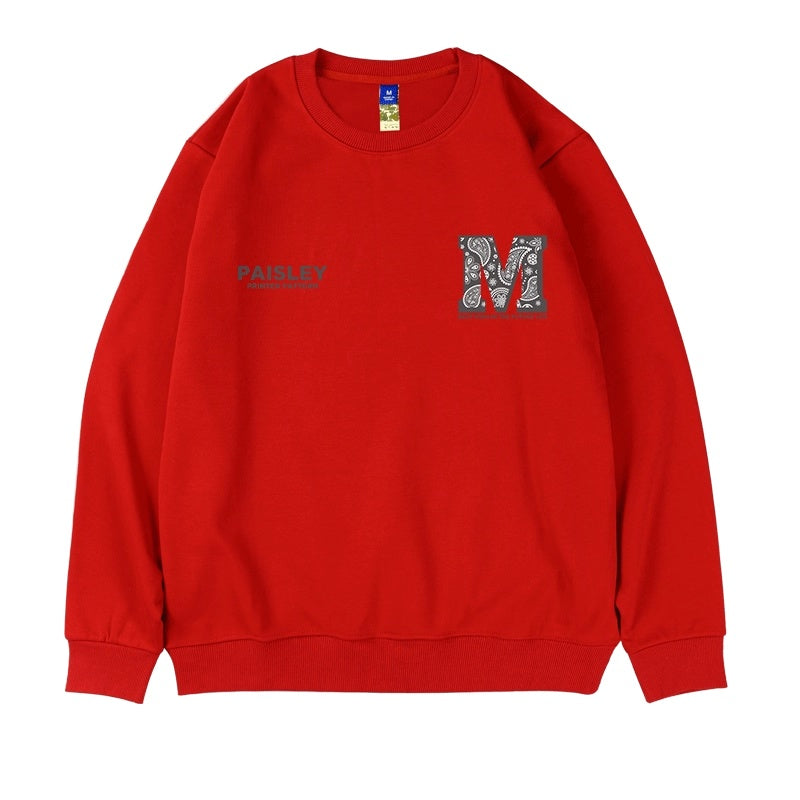 ペイズリーエムロゴプリントスウェット U2469