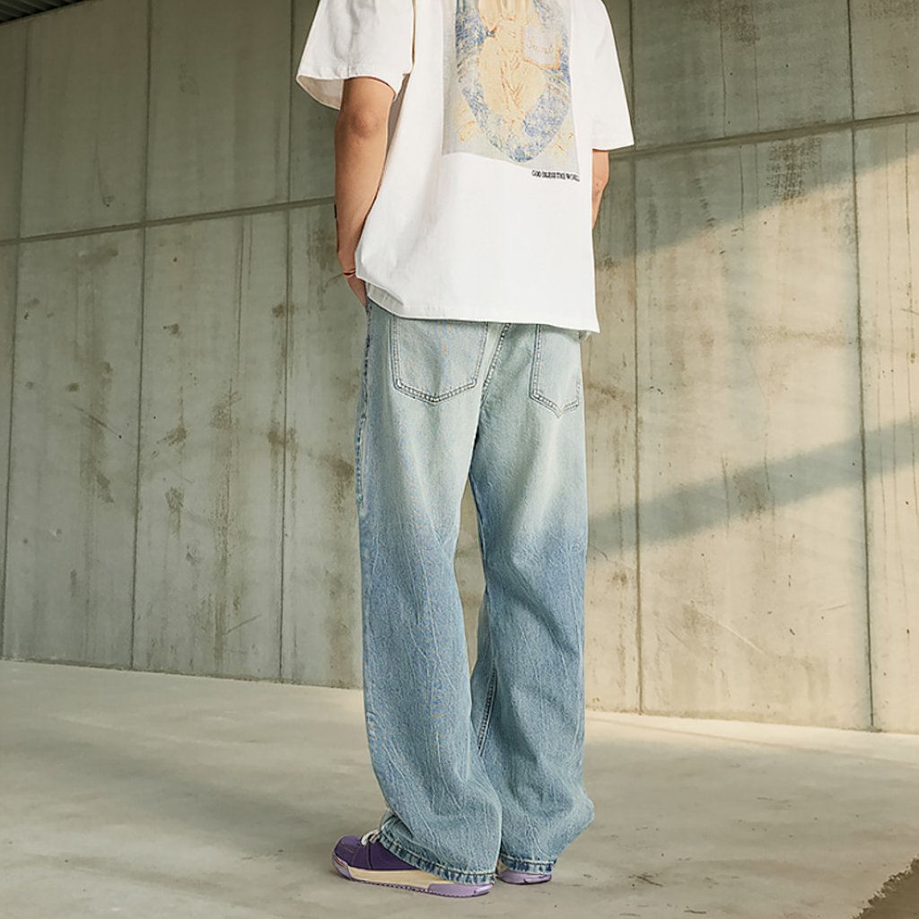 ライトクラッシュワイドデニムパンツ U2362