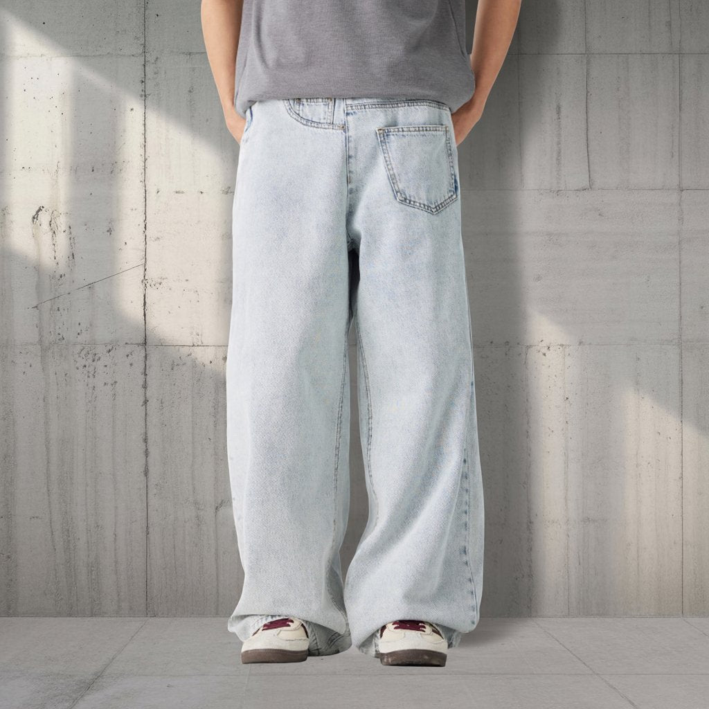 アシンメトリーサイドジップデニムパンツ U2363