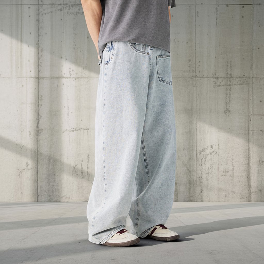 アシンメトリーサイドジップデニムパンツ U2363